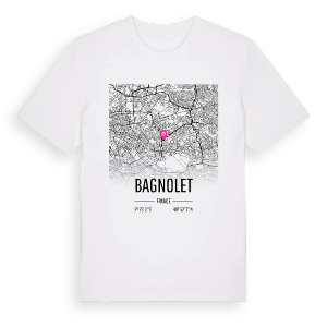 Bagnolet karta t-shirt – ekologisk bomull t-shirt från Pinshirt