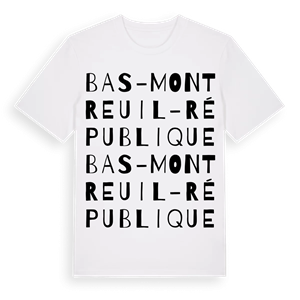 Bas-Montreuil - République ordlek t-shirt – ekologisk bomull t-shirt från Pinshirt