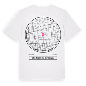 Bas-Montreuil - République t-shirt – ekologisk bomull t-shirt från Pinshirt