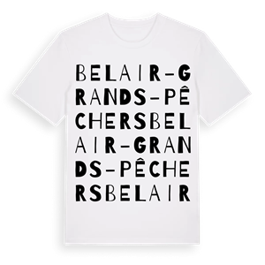 Bel Air - Grands-Pêchers ordlek t-shirt – ekologisk bomull t-shirt från Pinshirt