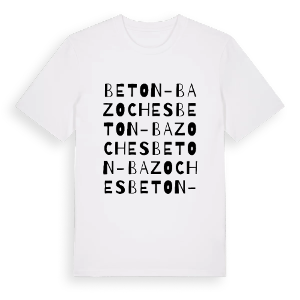 Beton-Bazoches ordlek t-shirt – ekologisk bomull t-shirt från Pinshirt