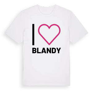 Jag älskar Blandy t-shirt stort tryck – ekologisk bomull t-shirt från Pinshirt