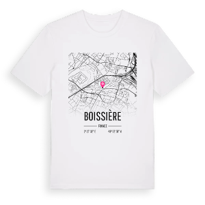 Boissière karta t-shirt – ekologisk bomull t-shirt från Pinshirt