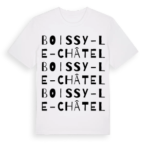 Boissy-le-Châtel ordlek t-shirt – ekologisk bomull t-shirt från Pinshirt