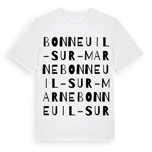 Bonneuil-sur-Marne ordlek t-shirt – ekologisk bomull t-shirt från Pinshirt