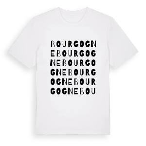 Bourgogne ordlek t-shirt – ekologisk bomull t-shirt från Pinshirt