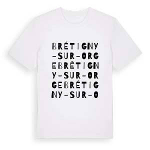 Brétigny-sur-Orge ordlek t-shirt – ekologisk bomull t-shirt från Pinshirt