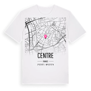 Centre karta t-shirt – ekologisk bomull t-shirt från Pinshirt