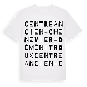 Centre Ancien - Chenevier - Déménitroux ordlek t-shirt – ekologisk bomull t-shirt från Pinshirt