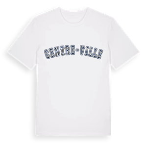 Centre-ville college t-shirt – ekologisk bomull t-shirt från Pinshirt