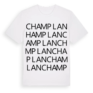 Champlan ordlek t-shirt – ekologisk bomull t-shirt från Pinshirt