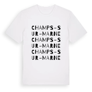 Champs-sur-Marne ordlek t-shirt – ekologisk bomull t-shirt från Pinshirt
