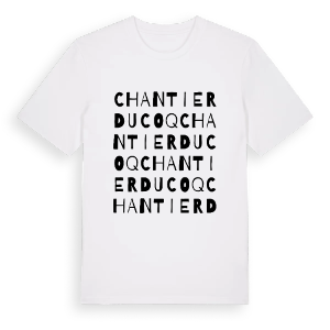 Chantier du Coq ordlek t-shirt – ekologisk bomull t-shirt från Pinshirt