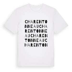 Charentonneau ordlek t-shirt – ekologisk bomull t-shirt från Pinshirt