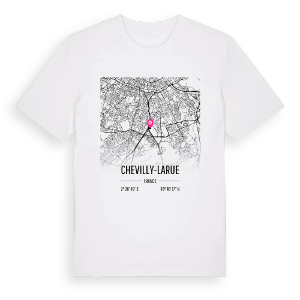 Chevilly-Larue karta t-shirt – ekologisk bomull t-shirt från Pinshirt