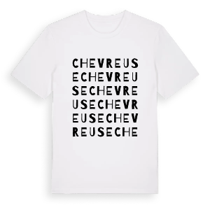 Chevreuse ordlek t-shirt – ekologisk bomull t-shirt från Pinshirt