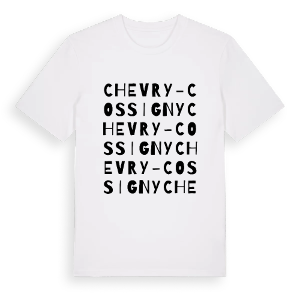 Chevry-Cossigny ordlek t-shirt – ekologisk bomull t-shirt från Pinshirt