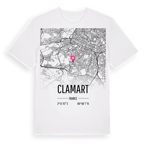 Clamart karta t-shirt – ekologisk bomull t-shirt från Pinshirt