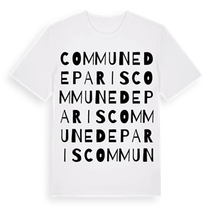 Commune de Paris ordlek t-shirt – ekologisk bomull t-shirt från Pinshirt