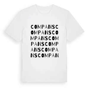 Compans ordlek t-shirt – ekologisk bomull t-shirt från Pinshirt