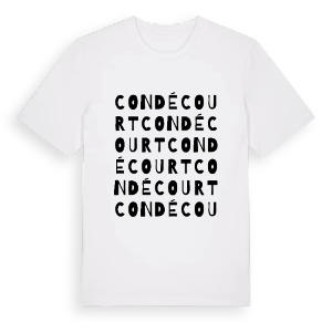 Condécourt ordlek t-shirt – ekologisk bomull t-shirt från Pinshirt