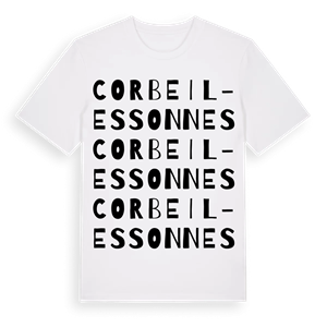 Corbeil-Essonnes ordlek t-shirt – ekologisk bomull t-shirt från Pinshirt