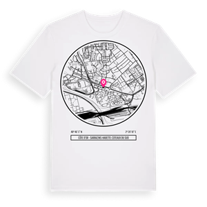 Côte d'Or - Sarrazins-Habette-Coteaux du Sud t-shirt – ekologisk bomull t-shirt från Pinshirt