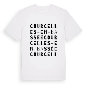 Courcelles-en-Bassée ordlek t-shirt – ekologisk bomull t-shirt från Pinshirt