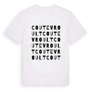 Coutevroult ordlek t-shirt – ekologisk bomull t-shirt från Pinshirt