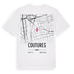 Coutures karta t-shirt – ekologisk bomull t-shirt från Pinshirt
