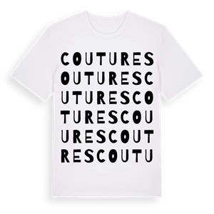 Coutures ordlek t-shirt – ekologisk bomull t-shirt från Pinshirt