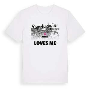 Någon i Créteil älskar mig t-shirt – ekologisk bomull t-shirt från Pinshirt