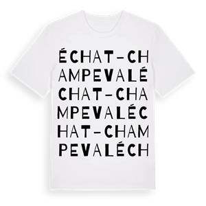 Échat - Champeval ordlek t-shirt – ekologisk bomull t-shirt från Pinshirt
