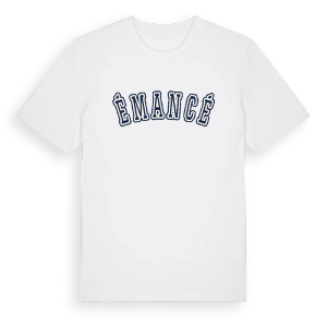 Émancé college t-shirt – ekologisk bomull t-shirt från Pinshirt