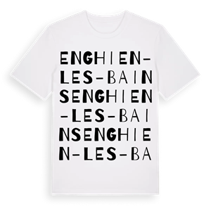 Enghien-les-Bains ordlek t-shirt – ekologisk bomull t-shirt från Pinshirt