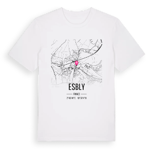 Esbly karta t-shirt – ekologisk bomull t-shirt från Pinshirt