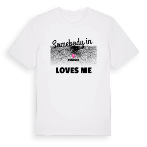 Någon i Essonne älskar mig t-shirt – ekologisk bomull t-shirt från Pinshirt