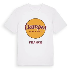 Étampes cirkel t-shirt – ekologisk bomull t-shirt från Pinshirt