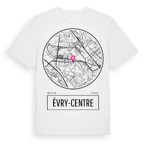 Évry-Centre t-shirt – ekologisk bomull t-shirt från Pinshirt