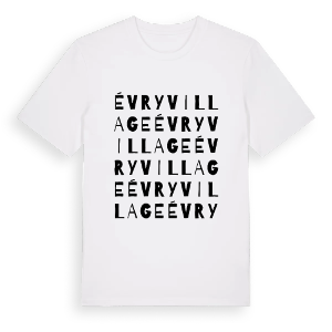 Évry Village ordlek t-shirt – ekologisk bomull t-shirt från Pinshirt