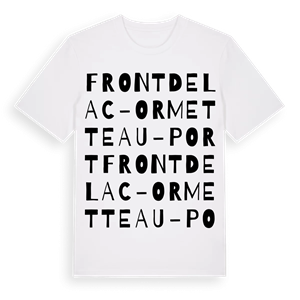 Front de Lac - Ormetteau -Port ordlek t-shirt – ekologisk bomull t-shirt från Pinshirt