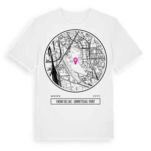 Front de Lac - Ormetteau -Port t-shirt – ekologisk bomull t-shirt från Pinshirt