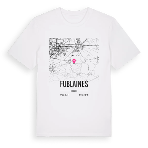 Fublaines karta t-shirt – ekologisk bomull t-shirt från Pinshirt