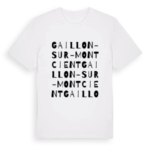 Gaillon-sur-Montcient ordlek t-shirt – ekologisk bomull t-shirt från Pinshirt
