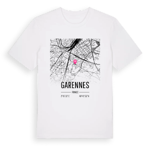 Garennes karta t-shirt – ekologisk bomull t-shirt från Pinshirt