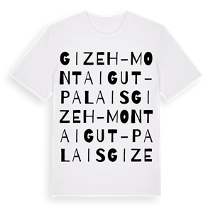 Gizeh-Montaigut - Palais ordlek t-shirt – ekologisk bomull t-shirt från Pinshirt