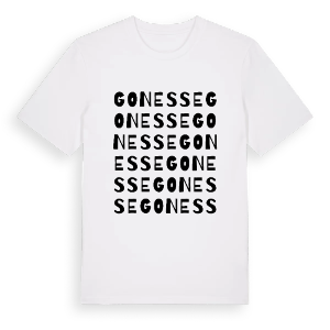 Gonesse ordlek t-shirt – ekologisk bomull t-shirt från Pinshirt