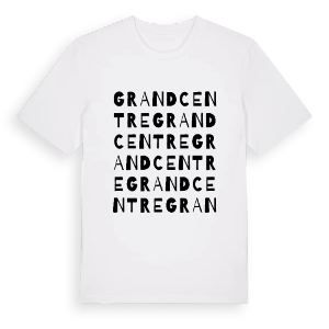 Grand Centre ordlek t-shirt – ekologisk bomull t-shirt från Pinshirt