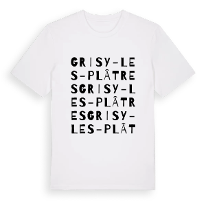 Grisy-les-Plâtres ordlek t-shirt – ekologisk bomull t-shirt från Pinshirt