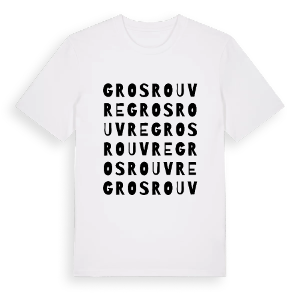 Grosrouvre ordlek t-shirt – ekologisk bomull t-shirt från Pinshirt